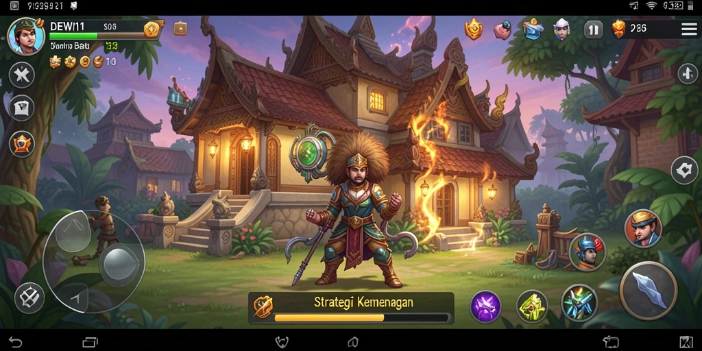Screenshot DEWI11 menampilkan pertempuran strategi dengan grafik yang memukau.