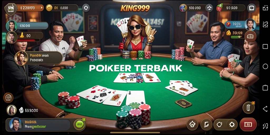 Tampilan gameplay Poker yang mengasyikkan dalam KING999.