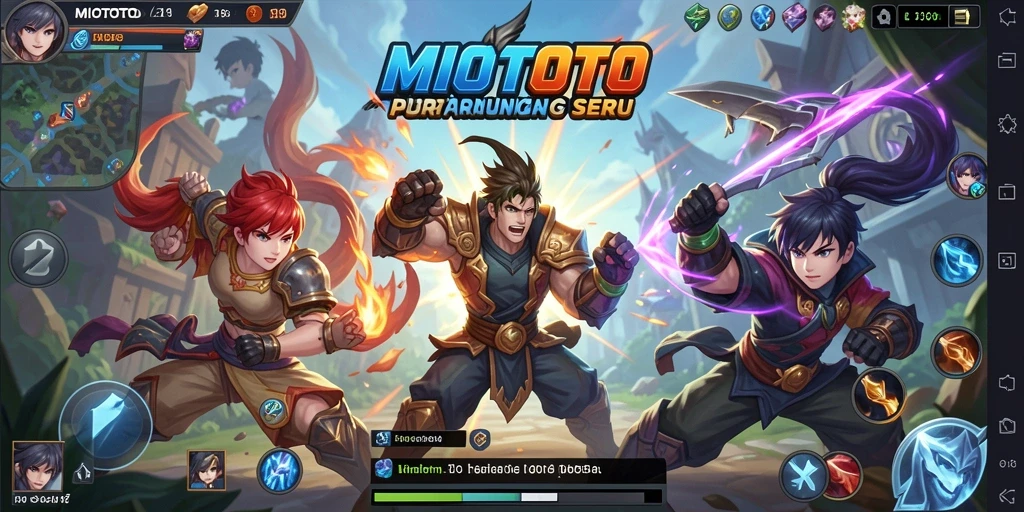 Tangkapan layar menunjukkan aksi seru gameplay MOBA MIOTOTO.