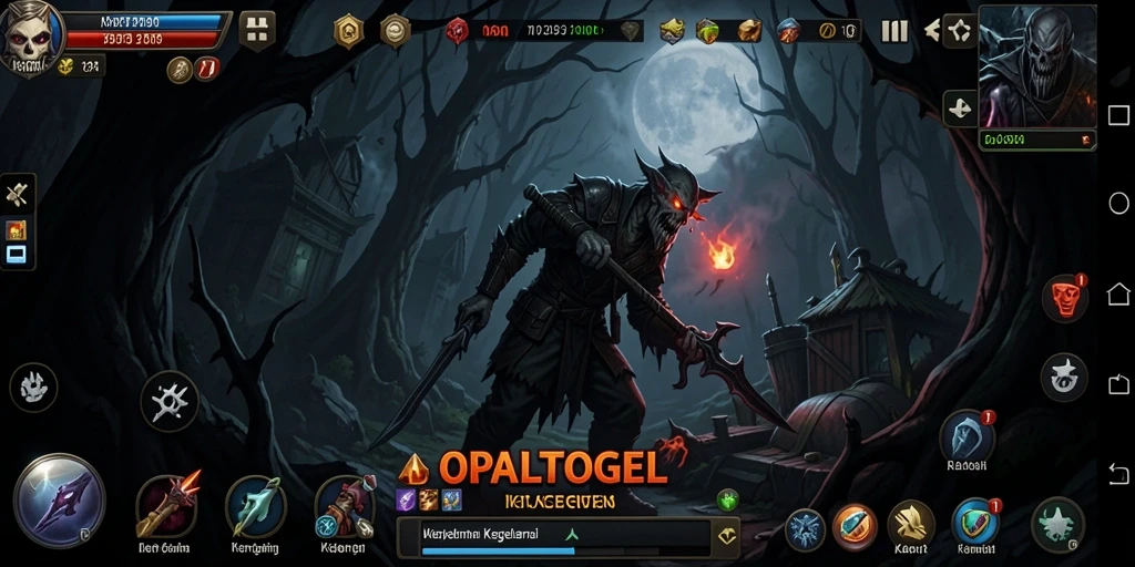 Tampilan gameplay OPALTOGEL yang penuh ketegangan dan kengerian.